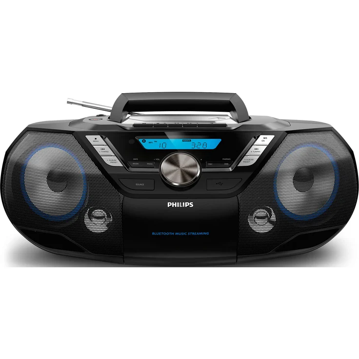 Philips AZB798T CD-Soundmaschine mit Bluetooth (CD, MP3-CD, USB, DAB+, UKW) schwarz – Bild 1