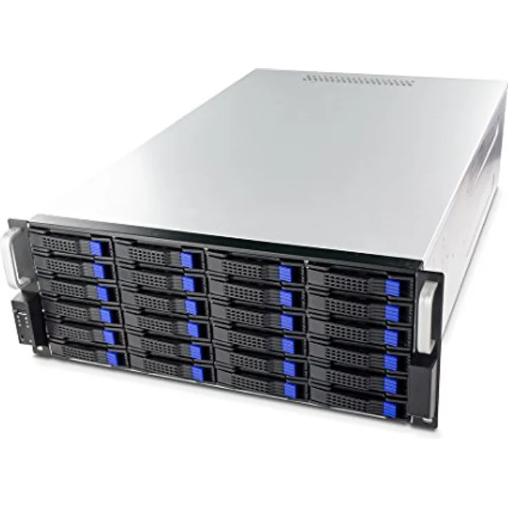 FANTEC SRC-4240X07 19'' 4HE 680mm Storage Gehäuse (24x SAS-SATA Einschübe mit je 2 Status LEDs, Einschübe für 3,5'' und 2,5'' Datenträger, USB 2.0 Anschluss, 2x 80mm Lüfter)