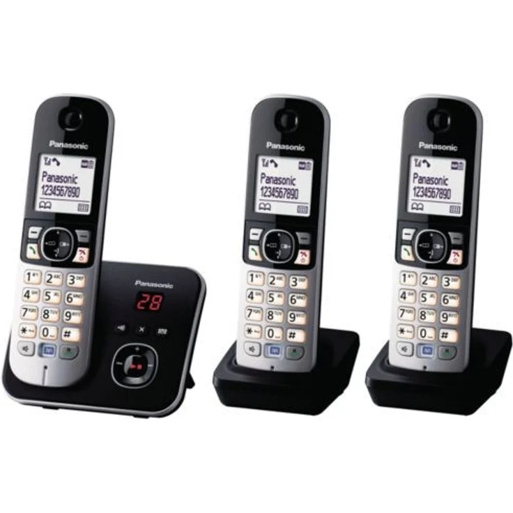 Panasonic KX-TG6823 Analog-Telefon schwarz – Bild 2
