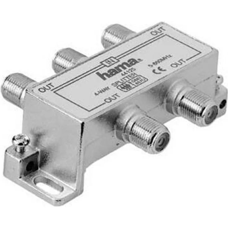 Hama CATV Splitter, 4 Way (Silber)