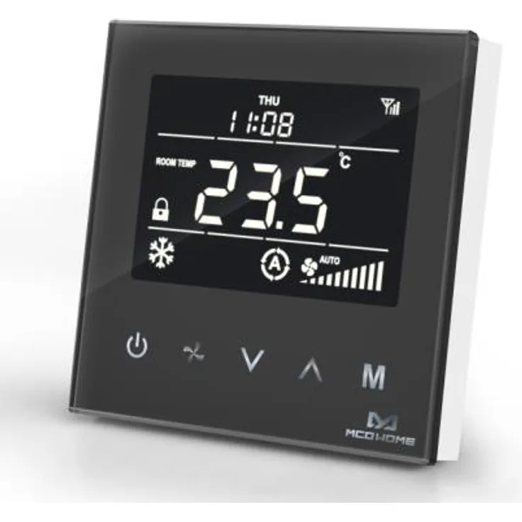 MCO Home - Fan Coil Thermostat (2 Leitungsrohre) Black Edition