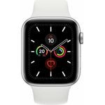 Apple Watch Series 5 Smartwatch GPS, Unisex, 44mm, Aluminiumgehäuse, Sportarmband, Silber