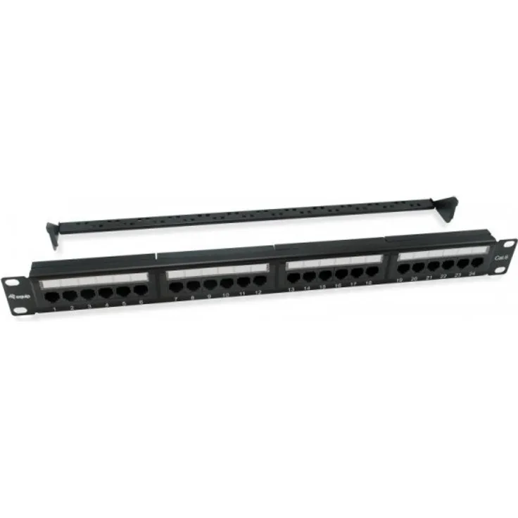 Equip Patchpanel 24x Cat6 19'' 1U Dual-IDC-komp. sw