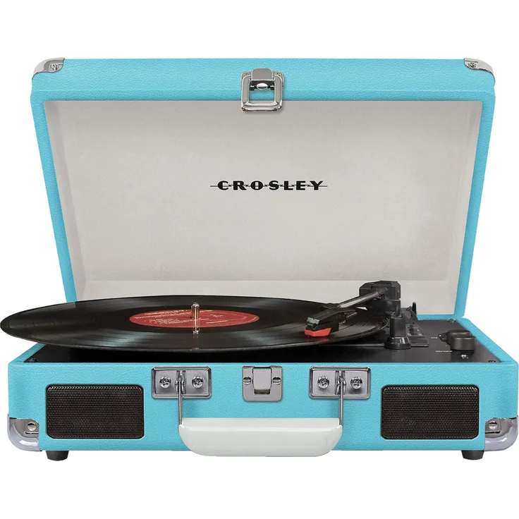 Crosley Cruiser Deluxe Tragbarer Bluetooth Plattenspieler im Retro Design, Türkis