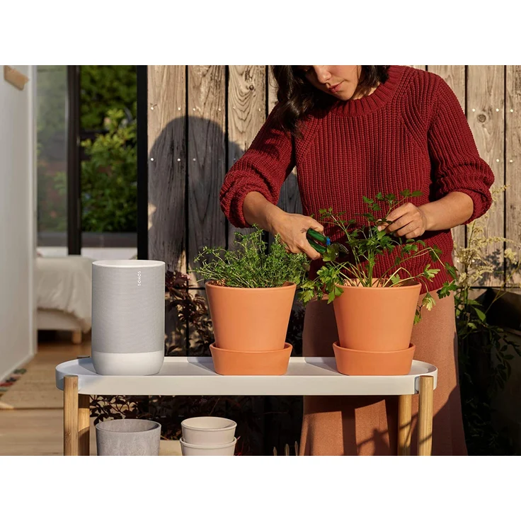 Sonos Move Multiroom-Lautsprecher mit Alexa, Google Assistant, wetterfest, stoßfest, geeignet für Indoor, Outdoor, weiß – Bild 7