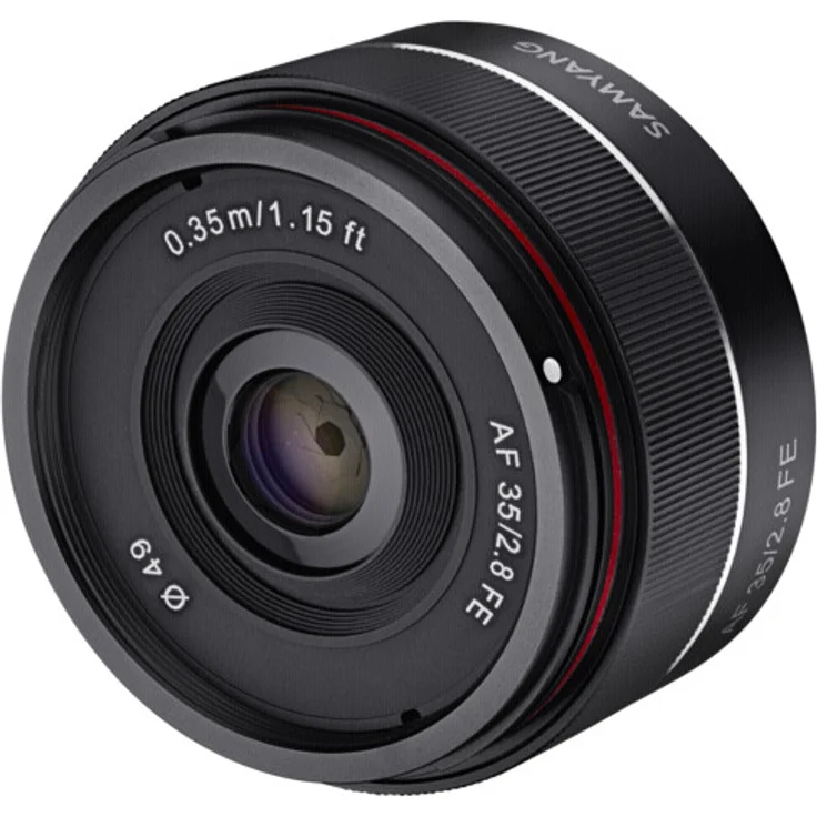 Samyang AF 35mm F2.8 FE (Tiny but Mighty) - Vollformat & APS-C Autofokus Weitwinkel Festbrennweite Objektiv für Sony E, FE, E-Mount für Sony A9 A7 A6600 A6500 A6400 A6300 A6000 A5100 A5000 Nex Kamera – Bild 2