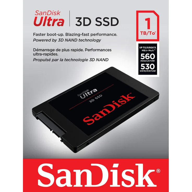 SanDisk Ultra 3D - Solid-State-Disk - 250 GB - intern - 2.5 Zoll (6.4 cm) - SATA 6Gb/s (SDSSDH3-250G-G25) – Bild 6