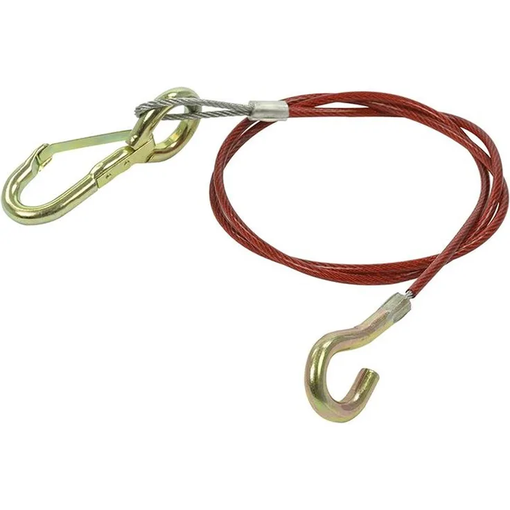 Anhänger Abrissseil 1m mit Haken Bremsseil Sicherungsseil