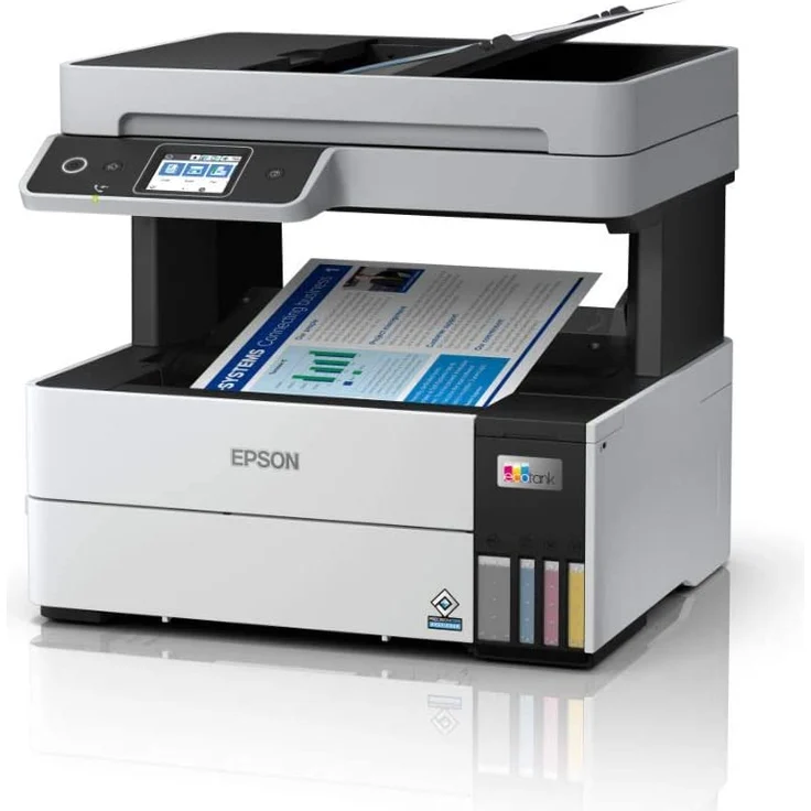 Epson EcoTank ET-5150 (3-in-1) Multifunktionsdrucker - (Tintenstrahl) Farbe, Druckgeschwindigkeit: 17 s/w, 9,5 Farbe, Auflösung: 1200 x 4800, LAN, WLAN, Mobile Print, AirPrint, Wi-Fi Direct, Cloud Print (C11CJ89402) – Bild 3