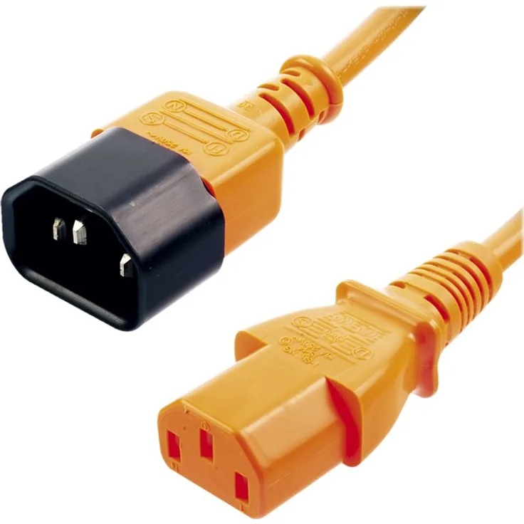 2m IEC Verlängerung, orange