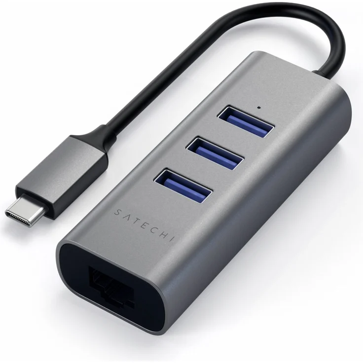 Satechi Type-C 2-in-1 3 Port USB 3.0 Hub & Ethernet Space Gray – Bild 3
