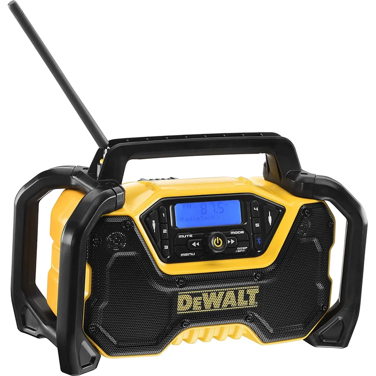 DeWalt DCR029-QW Baustellenradio mit Bluetooth, LCD-Display, schwarz, gelb – Bild 2