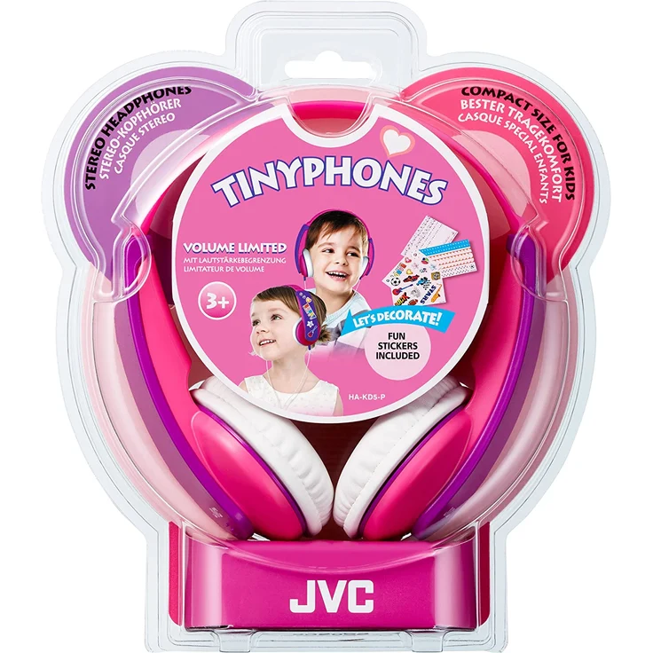 JVC HA-KD5-P-E On-Ear-Kopfhörer, geeignet für Kinder, pink – Bild 3