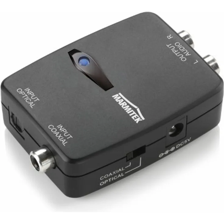 Marmitek Connect DA21 - Audio Konverter - Audio Umwandler - Digital zu Stereo - PCM Stereo Audio - bis zu 192 kHz Sampling Rate - Wolfson DAC
