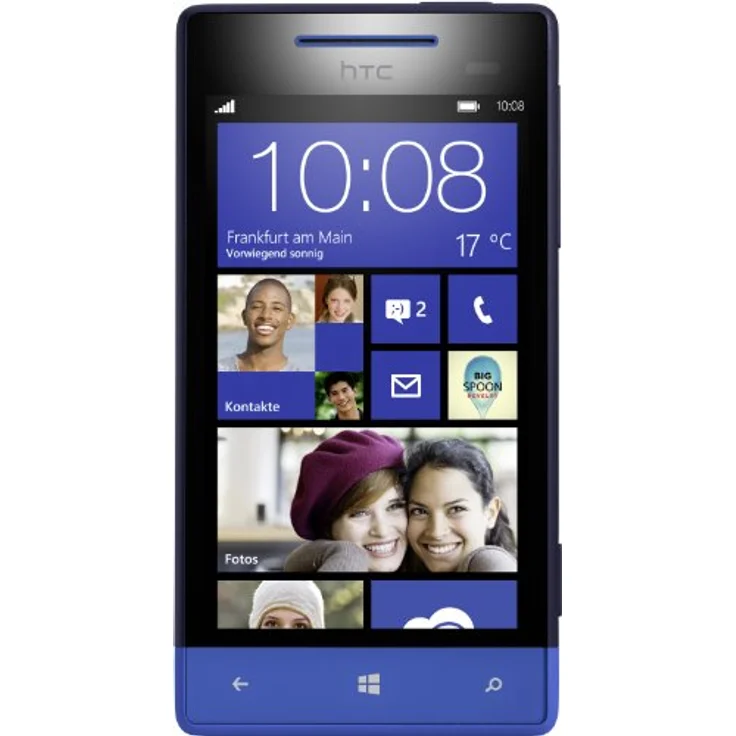 HTC Windows Phone 8S Smartphone 10,16cm Pixel (4 Zoll) LCD-Display, 4GB interner Speicher, 0,51GB RAM, Windows, Schwarz/Weiß – Bild 1