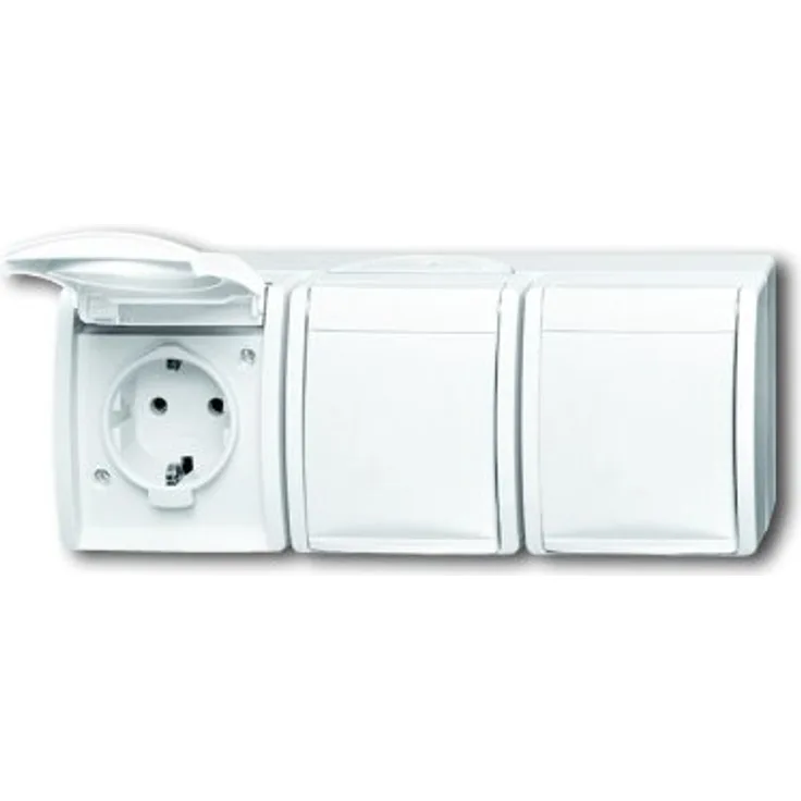 Busch-Jaeger 2300-3EW-54 SCHUKO Steckdose 3fach alpinweiß 2300-3 EW-54