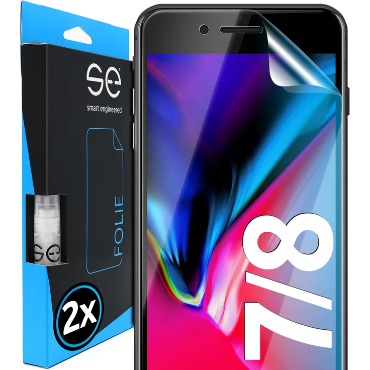 smart engineered 3D Schutzfolie, geeignet für Apple iPhone 7/8, Displayschutzfolie, transparent – Bild 1