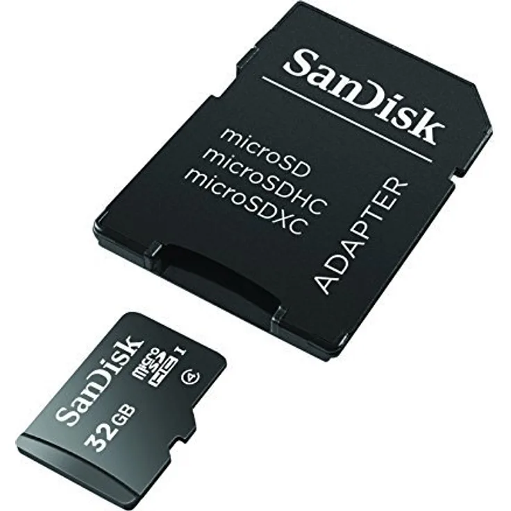 SanDisk microSDHC 32GB Speicherkarte (inkl. microSD zu SD Adapter)