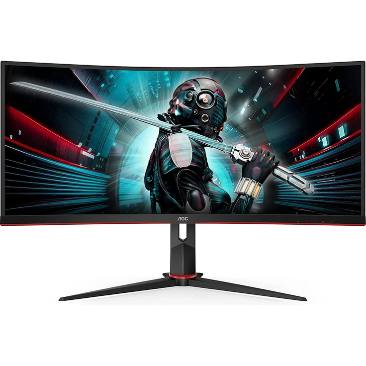 AOC Gaming CU34G2 86 cm (34 Zoll) Curved Monitor (QHD, HDMI, DisplayPort, Free-Sync, 1ms Reaktionszeit, 100 Hz, 3440x1440) schwarz-rot – Bild 4