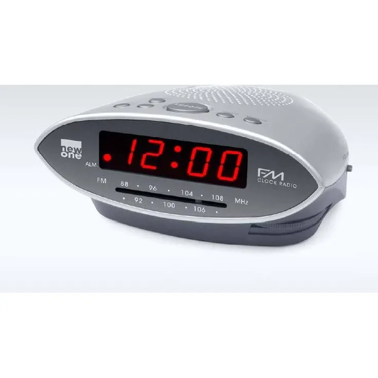 New One CR-100 Uhrenradio mit dimmbarem großem Display, Dual Alarm