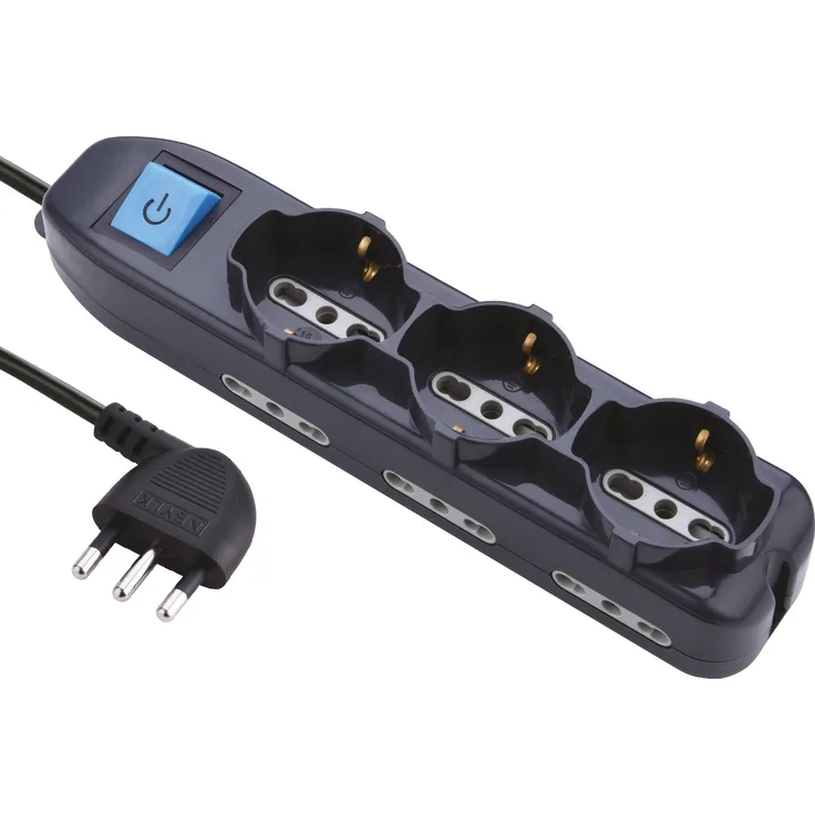 Electraline Mehrfachsteckdose, schwarz, 62039