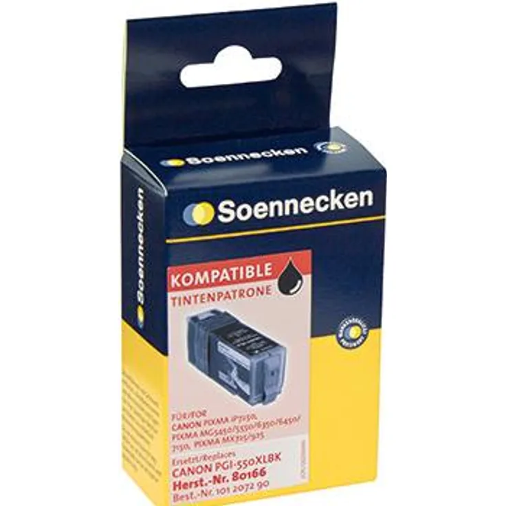 Soennecken Tintenpatrone 80166 wie Canon PGI550XLPGBK schwarz (80166)