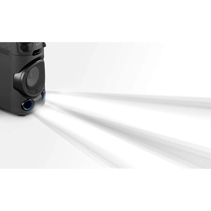 Sony MHC-V13 Leistungsstarkes Audiosystem, Bluetooth-Lautsprecher für Party, (150 Watt Ausgangsleistung, Mega Bass, Bluetooth und NFC) Schwarz – Bild 8