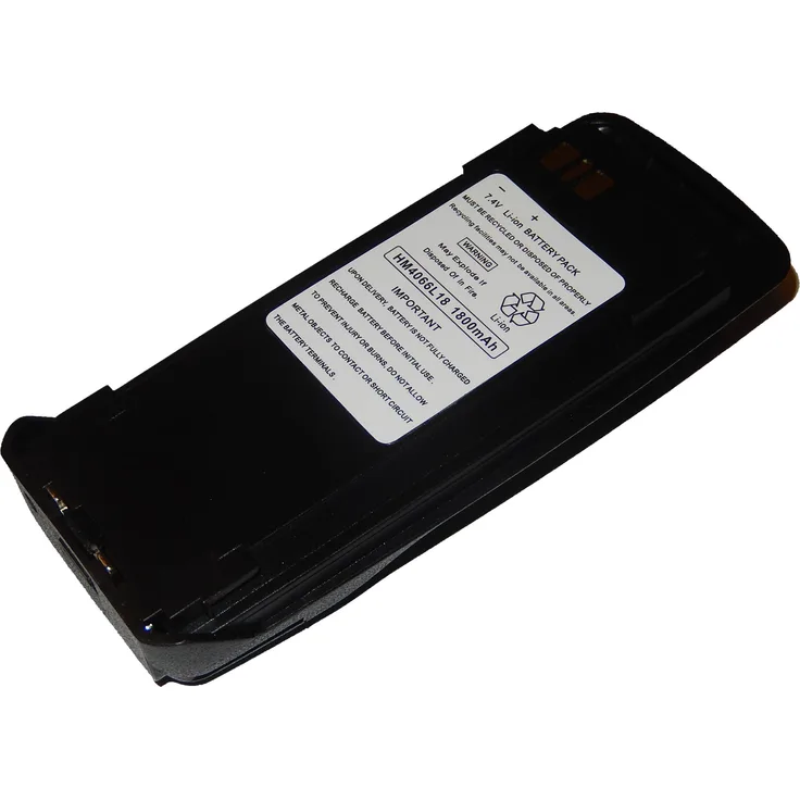 VHBW Akku mit Gürtelclip, geeignet für Funkgerät, Walkie Talkie wie Vertex FNB-V117Li 1800 mAh, 7,4 V, Li-Ion
