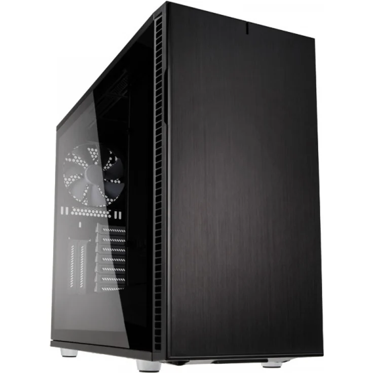 Fractal Design Define R6 Black Tempered Glass, PC Gehäuse (Midi Tower mit Seitenteil aus gehärtetem Glas) Case Modding für (High End) Gaming PC, schwarz – Bild 1