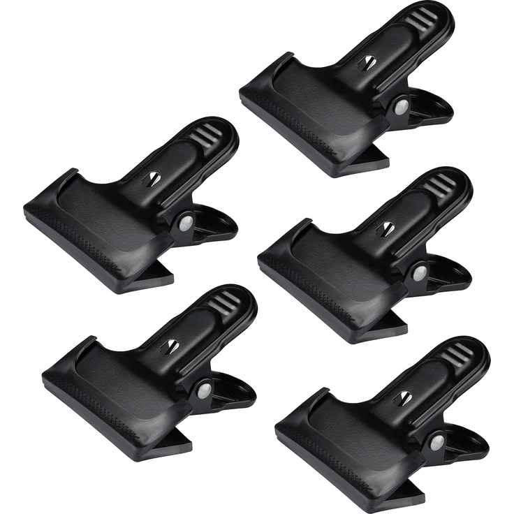 Bresser BR-10 Fotostudio Studioklammer (aus Metall 5 Stück, zum Befestigen von Hintergrundtüchern oder für Aufnahmetische)