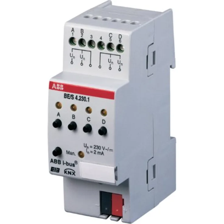 ABB BE-S4.230.1 EIB-KNX Binäreingang, 4-fach, 230V, REG