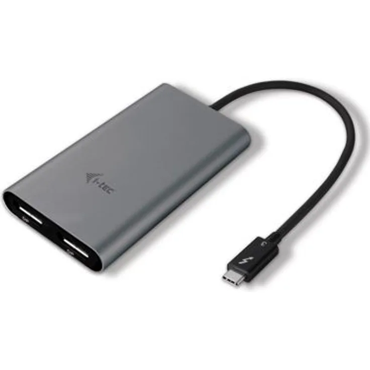 i-tec Thunderbolt 3 Dual Display Port Video Adapter (für Thunderbolt 3 MacOS und Windows Notebooks und Tablets, unterstützt 1x 5K 60Hz Monitor-TV oder 2x 4K 60Hz Monitor-TV)