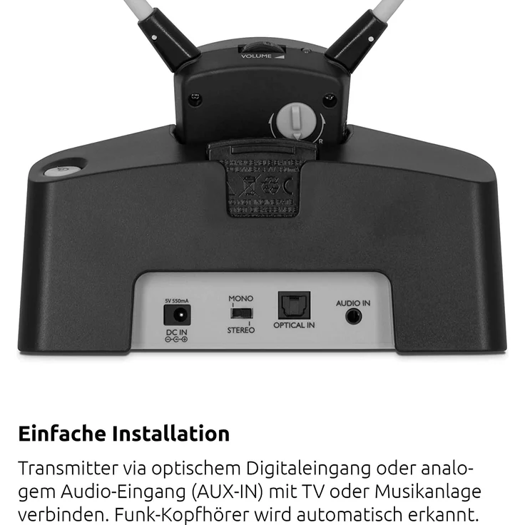 TSAT Stereoman ISI 2 (V2) Funkkopfhörer In-Ear Kopfhörer, mit Mikrofon, schwarz – Bild 5