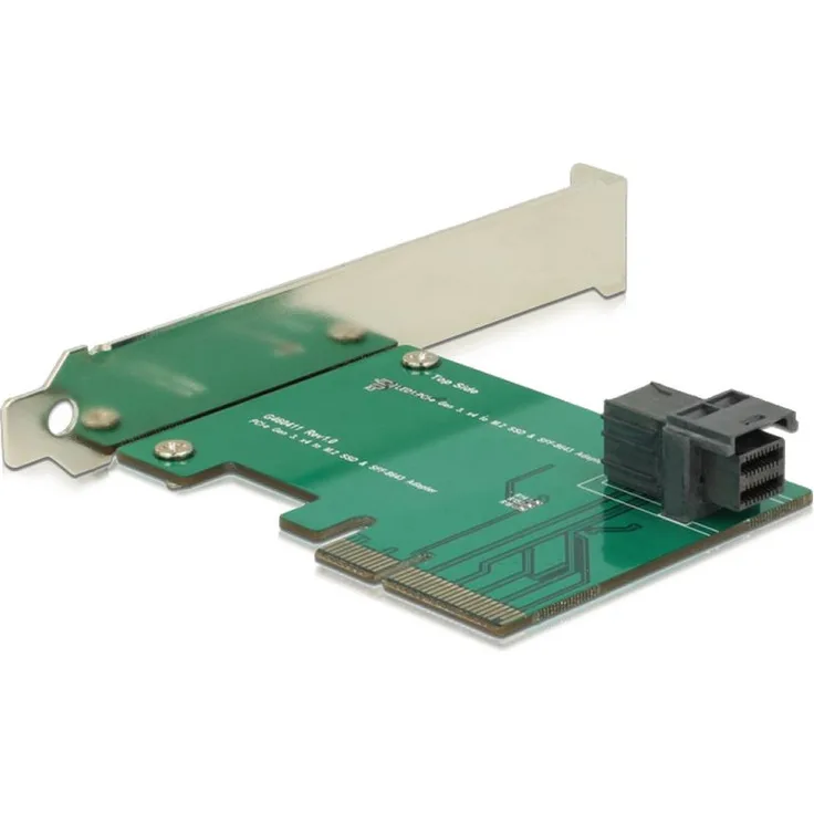 ICY BOX IB-PCI211 Konverter-Board 1x Mini SAS (SFF-8643) zu PCIe 3.0 (x4), Full Height Bracket, 12 Gbit-s, silber