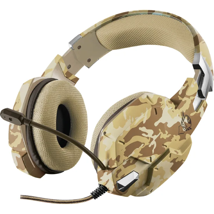 Trust Gaming GXT 322D Carus Gaming Headset Kopfhörer (mit flexiblem Mikrofon für PS4, Xbox One und PC) desert camo