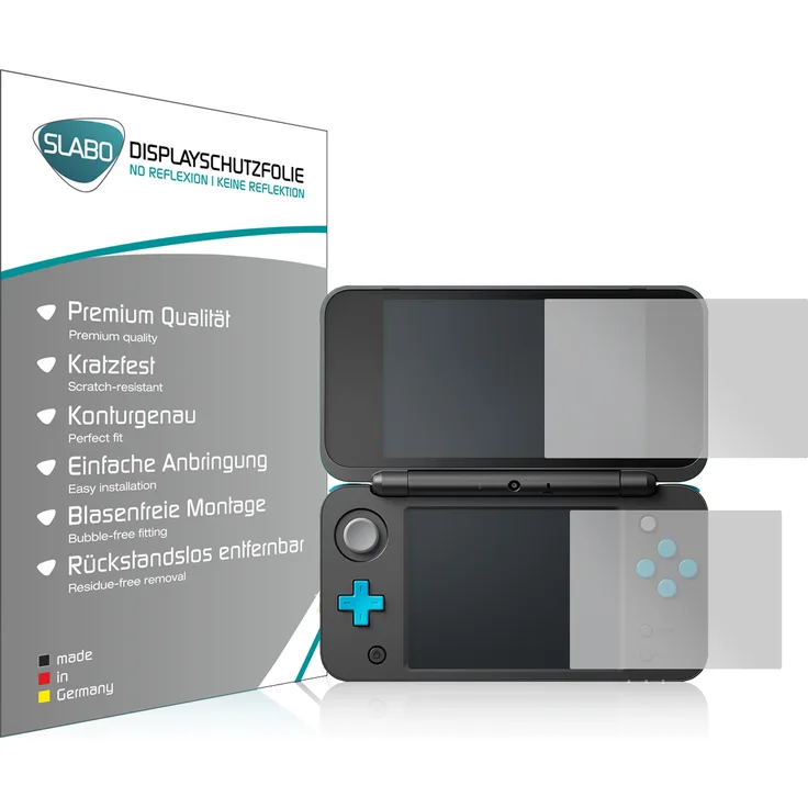Slabo 4x Slabo Displayschutzfolie für Nintendo New 2DS XL MATT ''No Reflexion'' Displayfolie Schutzfolie Folie