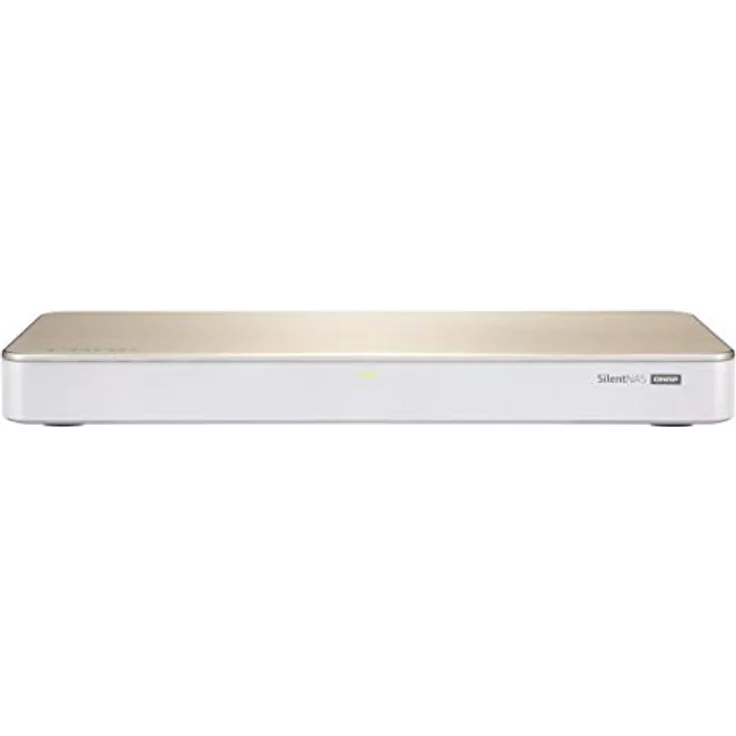 QNAP HS-453DX-8G lüfterloses Multimedia NAS-System, hybride Speicherstruktur, 10 GbE Konnektivität, HDMI 2.0 4k Ausganff, weiß – Bild 1
