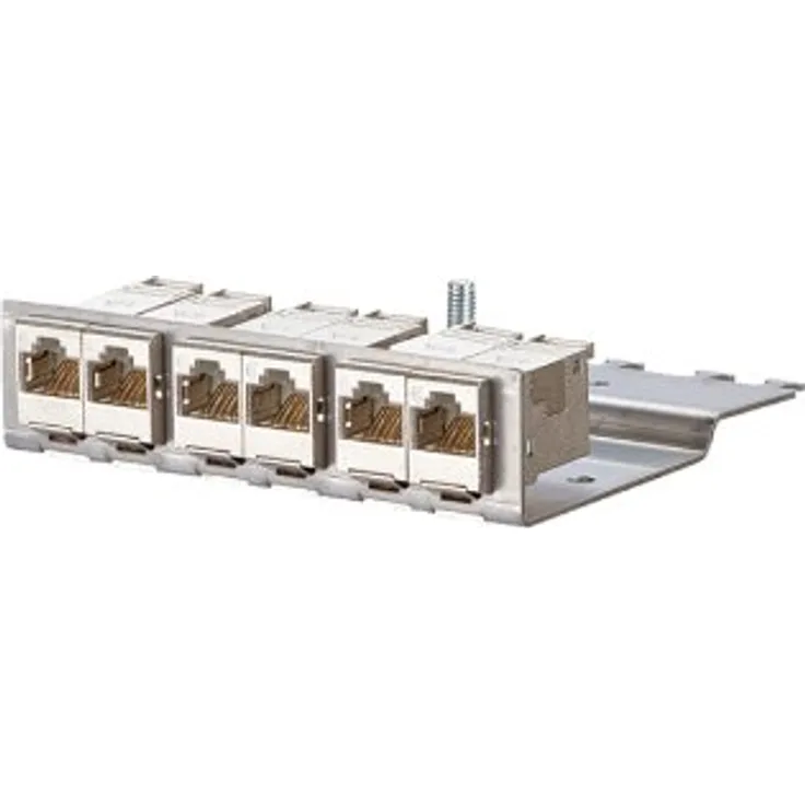 Metz BTR E-DATmodul 6x88 1HE CAT6 Modultraeger mit 6 x E-DAT modul integr. Kabelabfangung mit zusaetzlicher Zugentlastung