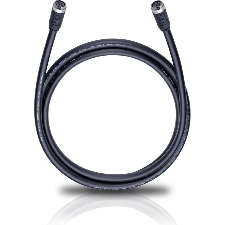 Oehlbach 19-PIN MultiLine Installationskabel für HDMI Heimvernetzung mit 19-Pin-Belegung (1080p, 4K, UltraHD, HDR, 2160p, 3D, 21:9) schwarz 3,20 Meter