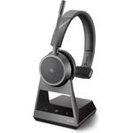 Poly Bluetooth-Mono-Headset Voyager 4210 Office, USB-C Stecker an der Basis, SoundGuard, Mikrofonarm, Dynamische Stummschaltung, Skype for Business, Microsoft Teams, Schwarz