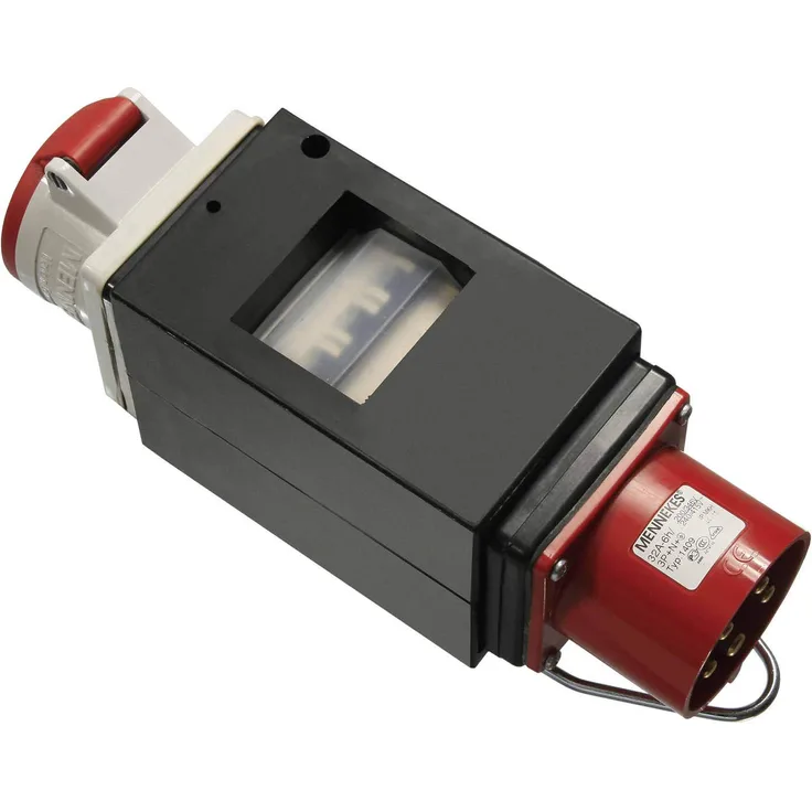 as - Schwabe MIXO Adapter - Stromverteiler NAHE – E-Stecker auf 5-polige E-Steckdose – Robuster Starkstrom-Verteiler für Baustelle und Gewerbe – IP44 – Made in Germany I 60703