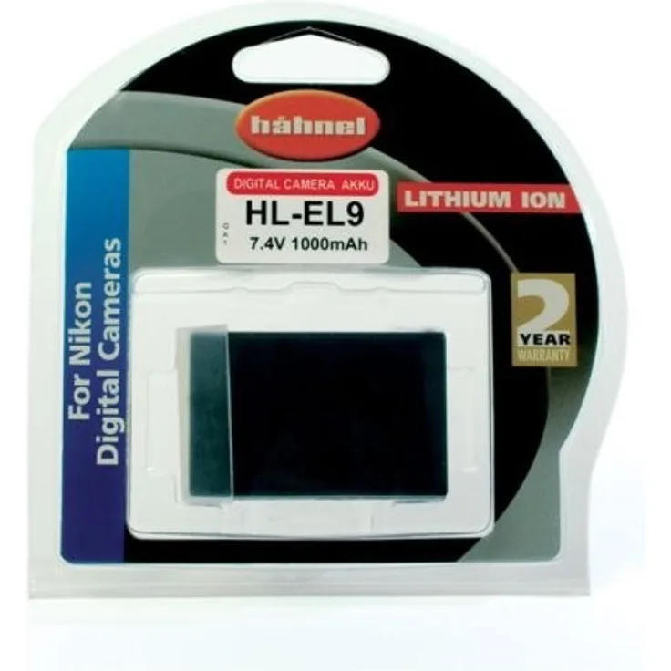 Hähnel HL EL9 7,4V 1000mA Ersatzakku Typ Nikon EN-EL9 für Nikon D40