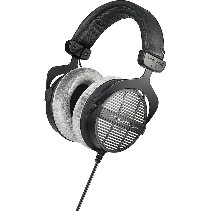 beyerdynamic DT 990 PRO einseitig kabelgebundener Over-Ear-Studiokopfhörer für Mixing, Mastering und Editing mit 250 Ohm