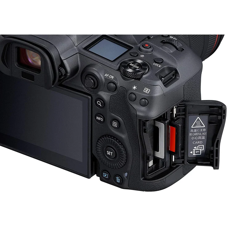 Canon EOS R5 Vollformat Systemkamera - Gehäuse (spiegellos, 45 MP, 8K-RAW-Video, 5-Achsen Bildstabilisator, 8 cm (3,2 Zoll) LCD II, WLAN, Bluetooth, USB 3.1, Dual Pixel CMOS AF II) schwarz – Bild 4