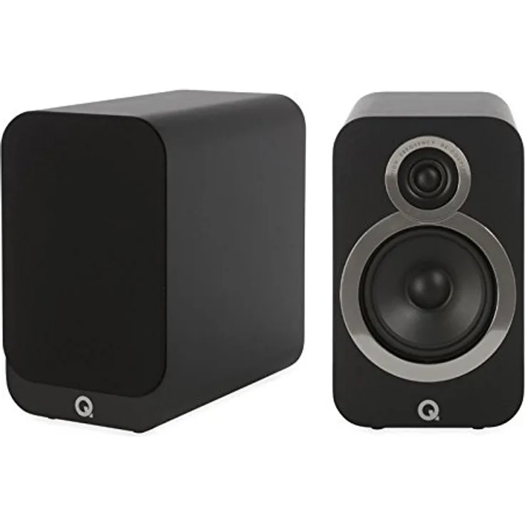 Q-Acoustics Q 3020i Kompaktlautsprecher Carbon-Black Regallautsprecher - 25 Watt