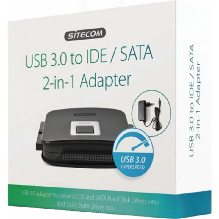 Sitecom CN-334 USB 3.0 auf''IDE und SATA 2-in-1 Adapter schwarz, Norme