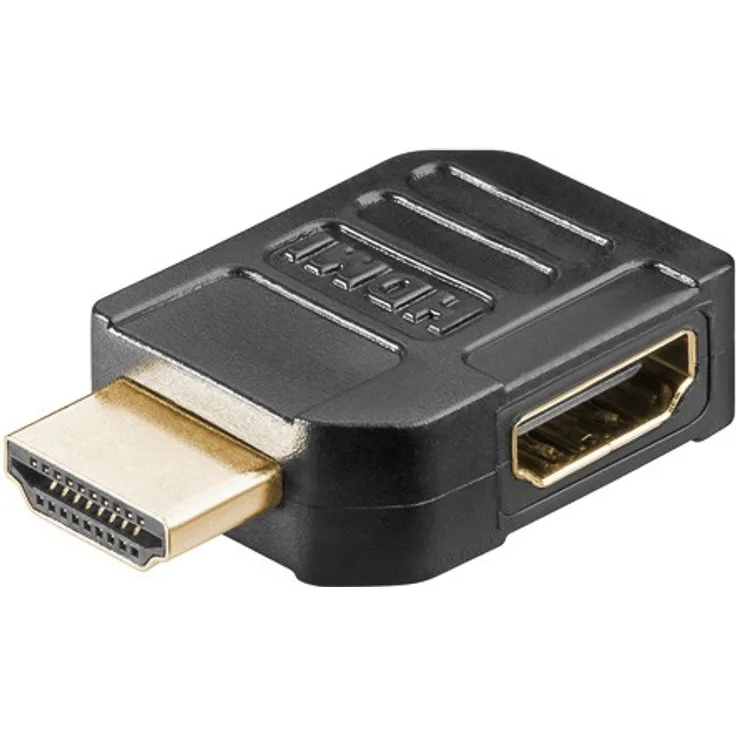 Wentronic 51724 rechtwinklig HDMI-Adapter (HDMI-Buchse auf HDMI-Stecker)