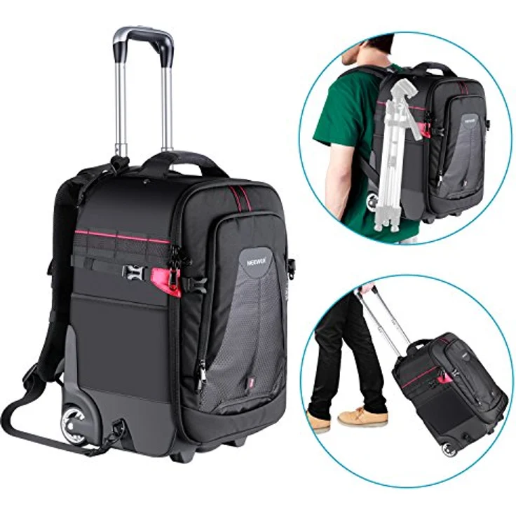 NEEWER 2 IN 1 Rolling Camera Backpack