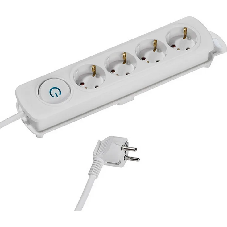 VIVANCO 4-fach Steckdosenleiste Weiß VIVANCO 37643 EKLS 4W Extra großer Ein-Ausschalter #4008928376432