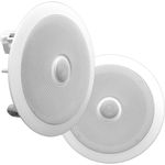 Pyle PDIC60 - Lautsprecher (2.0 Kanäle, Verkabelt, Terminal, 125 W, 65-22000 Hz, Weiß)